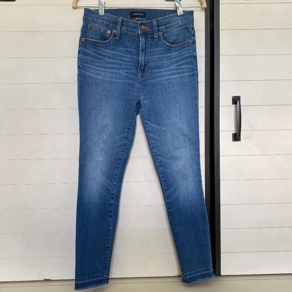 J. Crew  10” High Rise Toothpick Jeans 27P
